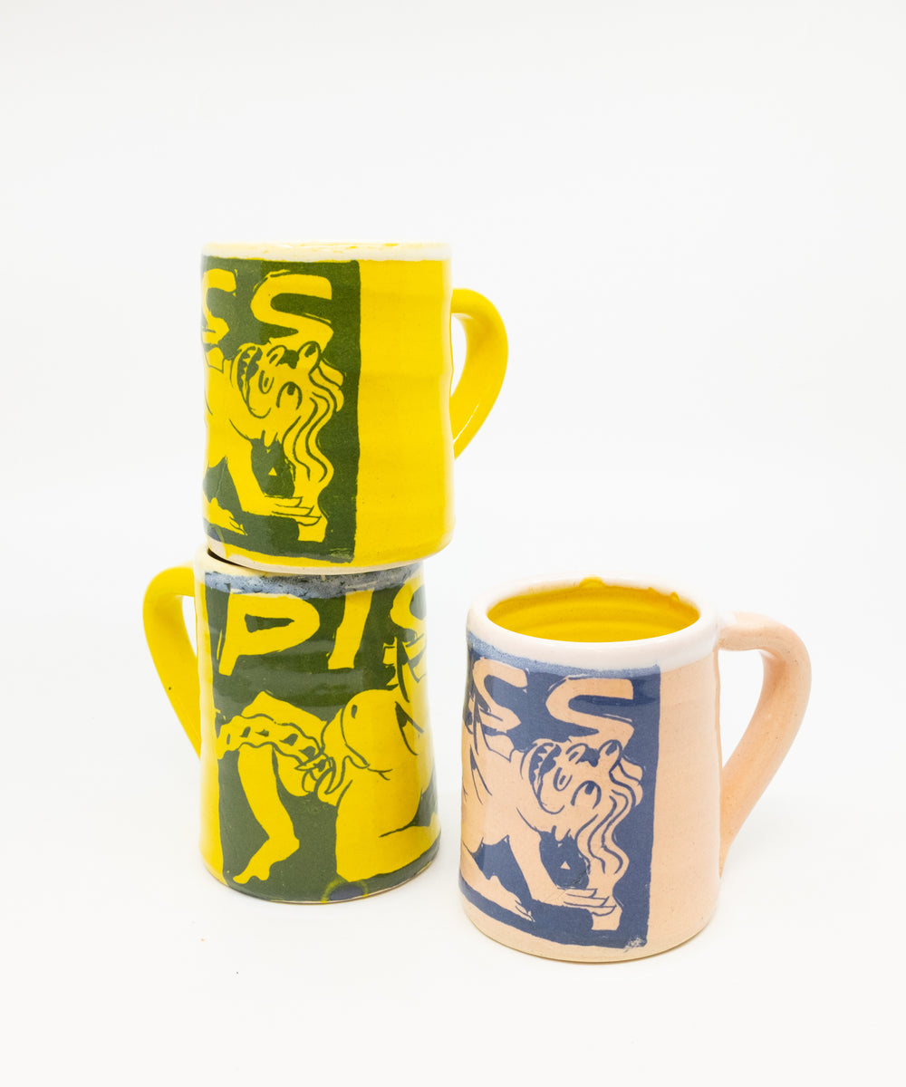 Creature Cups Mugs Yellow - Yellow Cat Mug