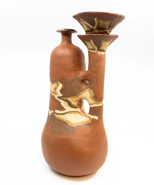 Brown Nerikomi Vessel