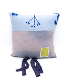 Light Blue Patchwork Pillow