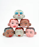 Painted Head Planters