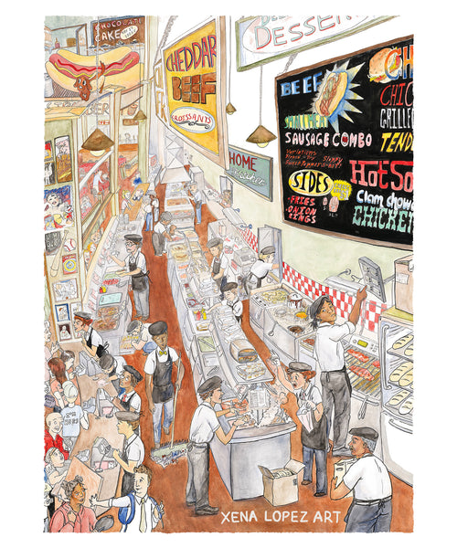 Chicago's Portillos Hotdogs Print