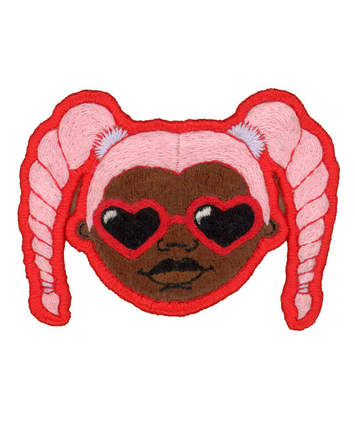 Heart Eyes Hand Embroidered Patch