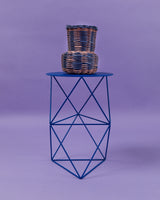 Vertical Stripe Woven Mini Vase