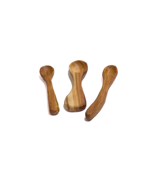 Carved Wood Salt Spoons