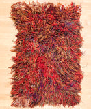 Karen's Orange Yarn Rug - 40 x 64"