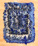 Blue Geometric Rug - 43 x 55"