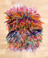 Multicolor Yarn Rug - 25 x 34"