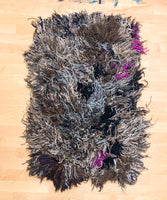 Black & Brown Rug with Pink - 43 x 64"
