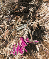 Black & Brown Rug with Pink - 43 x 64"